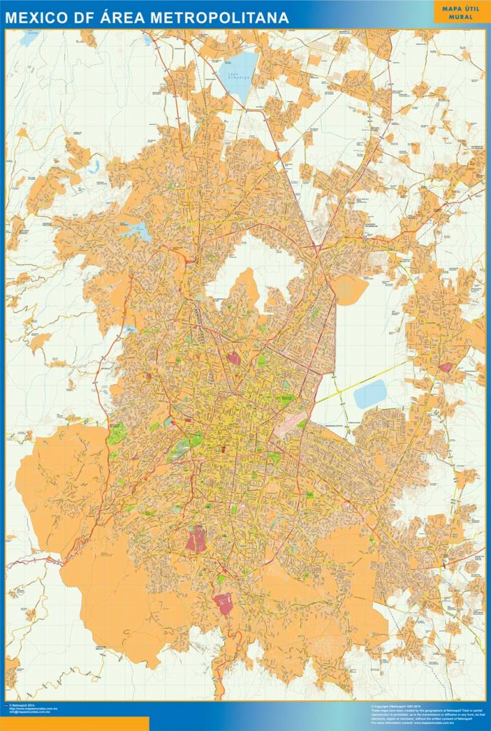 Mapa mural de México por áreas